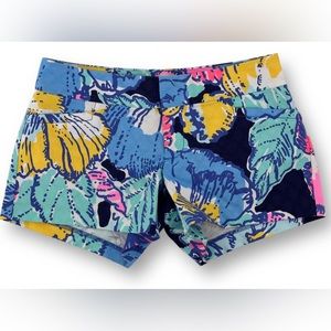 Lilly Pulitzer Women’s Ellie Pop Up Big Flirt Textured 4” Shorts Size 10 Spring‎
